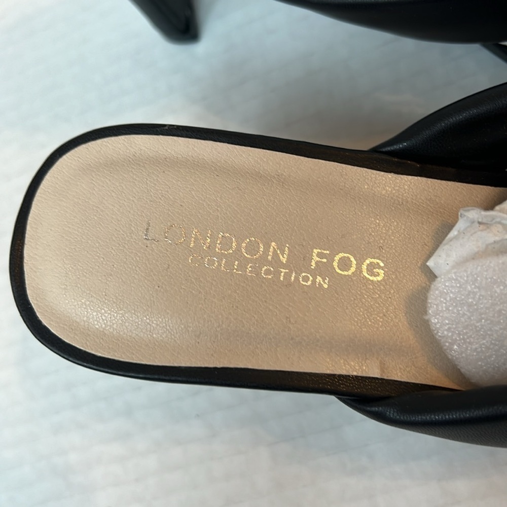 London Fog Women’s Louelle, Black Heeled Sandals, Size‎ 8M + - Picture 3 of 6